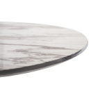 Стіл барний BT-01 білий мармур + чорний Vetro